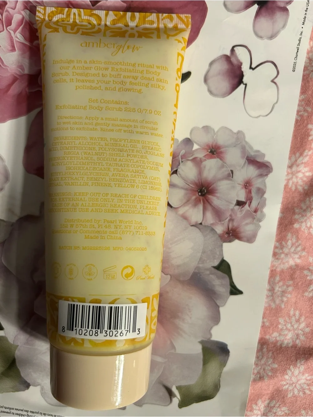 🎉Amber Glow Sweet Lemon Exfoliating Body Scrub - Yellow 7.9 OZ